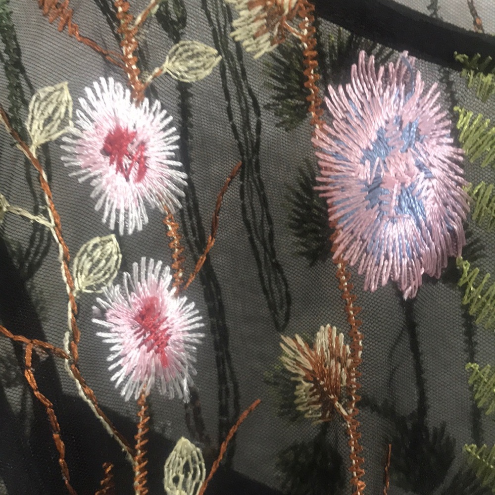 Romeo & Juliet Couture Sheer Embroidered Blouse - Picture 4 of 16